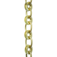 Chain BR24-W Round Chandelier Chain with Oval Welded Brass links and Round Joining links, Antique Brass
