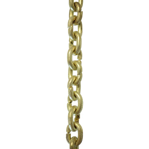 Chain BR25-U Small Round Chandelier Chain with Circle Unwelded Brass links, Antique Brass