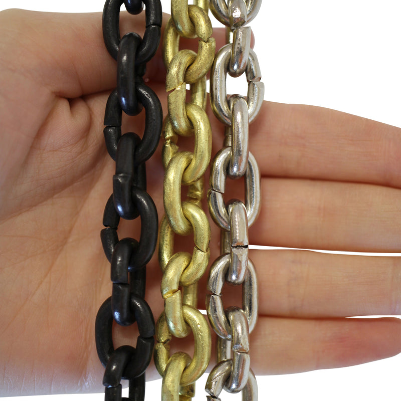 Chain BR25-U Small Round Circle Chandelier Chain with Unwelded Brass links, Antique Brass