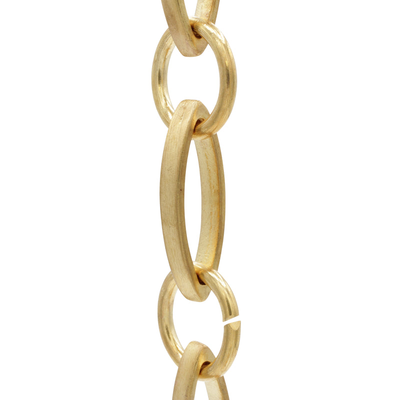 Chain BR26-U Loop Chandelier Chain with Oval Unwelded Brass links and Oval Joining links, Antique Brass