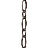 Chain BR26-U Loop Chandelier Chain with Oval Unwelded Brass links and Oval Joining links, Antique Brass