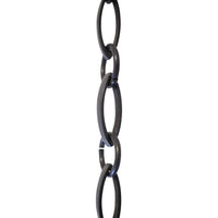 Chain BR26-U Loop Chandelier Chain with Oval Unwelded Brass links and Oval Joining links, Antique Brass