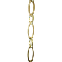 Chain BR26-U Loop Chandelier Chain with Oval Unwelded Brass links and Oval Joining links, Antique Brass