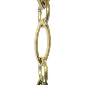 Chain BR26-U Loop Chandelier Chain with Oval Unwelded Brass links and Oval Joining links, Antique Brass