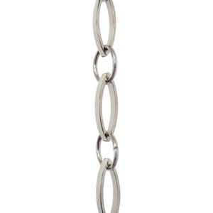 Chain BR26-U Loop Chandelier Chain with Oval Unwelded Brass links and Oval Joining links, Antique Brass