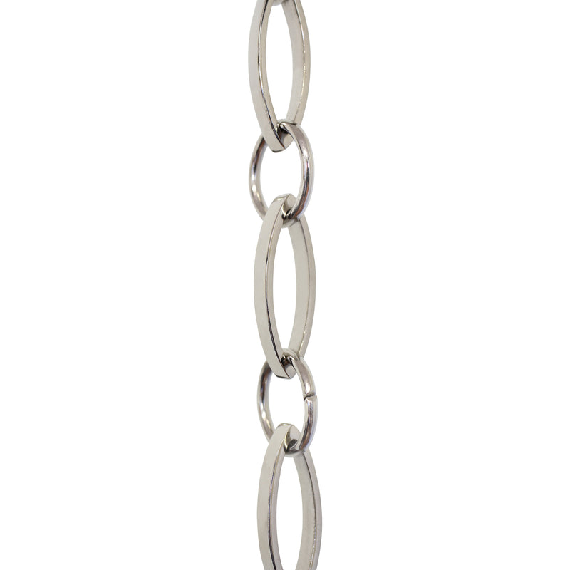 Chain BR26-U Loop Chandelier Chain with Oval Unwelded Brass links and Oval Joining links, Antique Brass