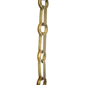 Chain BR27-W Rectangle Chandelier Chain with Welded Brass links and Round Joining links, Antique Brass