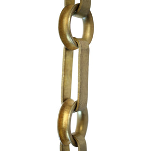 Chain BR27-W Rectangle Chandelier Chain with Welded Brass links and Round Joining links, Antique Brass