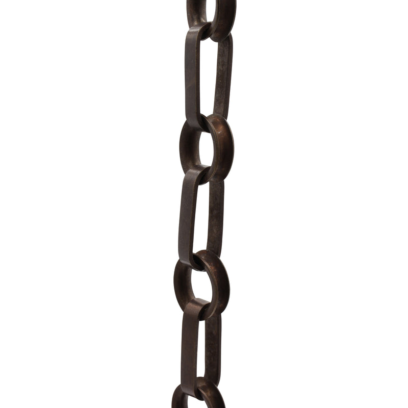 Chain BR27-W Rectangle Chandelier Chain with Welded Brass links and Round Joining links, Antique Brass