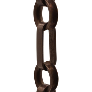 Chain BR27-W Rectangle Chandelier Chain with Welded Brass links and Round Joining links, Antique Brass