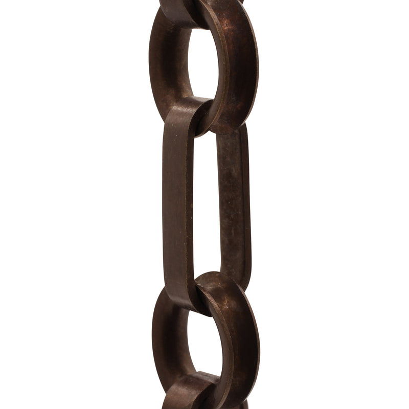 Chain BR27-W Rectangle Chandelier Chain with Welded Brass links and Round Joining links, Antique Brass