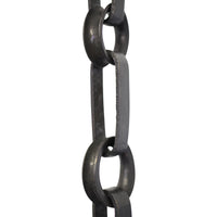 Chain BR27-W Rectangle Chandelier Chain with Welded Brass links and Round Joining links, Antique Brass