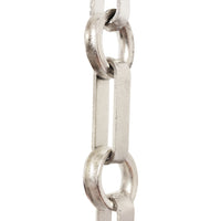 Chain BR27-W Rectangle Chandelier Chain with Welded Brass links and Round Joining links, Antique Brass