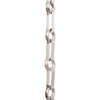 Chain BR27-W Rectangle Chandelier Chain with Welded Brass links and Round Joining links, Antique Brass