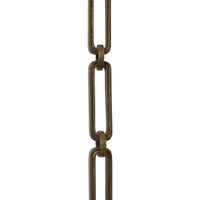 Chain BR28-H Rectangle, Hinge Chandelier Chain with Hinge Brass links and Round Joining links, Antique Brass