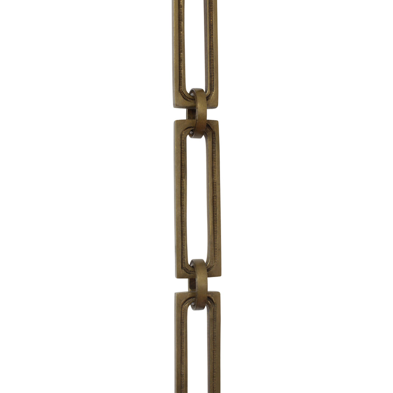 Chain BR29-H Rectangle Hinge Chandelier Chain with Hinge Brass links and Round Joining links, Antique Brass