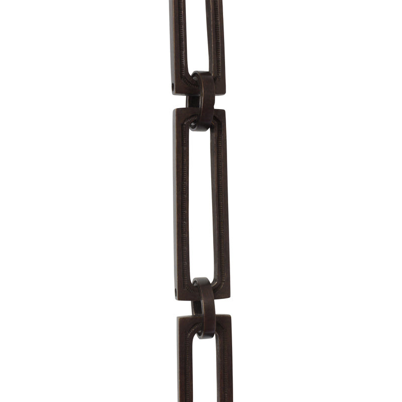 Chain BR29-H Rectangle Hinge Chandelier Chain with Hinge Brass links and Round Joining links, Antique Brass