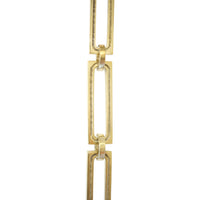 Chain BR29-H Rectangle Hinge Chandelier Chain with Hinge Brass links and Round Joining links, Antique Brass
