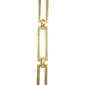 Chain BR29-H Rectangle Hinge Chandelier Chain with Hinge Brass links and Round Joining links, Antique Brass