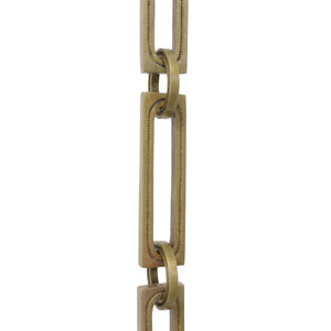 Chain BR29L-H Large Rectangle Hinge Chandelier Chain with Hinge Brass links and Round Joining links, Antique Brass