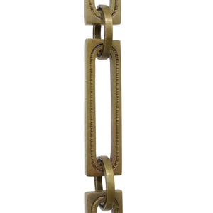 Chain BR29L-H Large Rectangle, Hinge Chandelier Chain with Rectangle Hinge Brass links and Round Joining links, Antique Brass