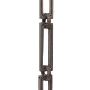 Chain BR29L-H Large Rectangle, Hinge Chandelier Chain with Rectangle Hinge Brass links and Round Joining links, Antique Brass
