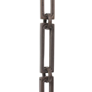 Chain BR29L-H Large Rectangle Hinge Chandelier Chain with Hinge Brass links and Round Joining links, Antique Brass