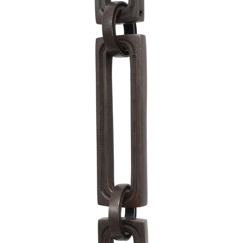 Chain BR29L-H Large Rectangle, Hinge Chandelier Chain with Rectangle Hinge Brass links and Round Joining links, Antique Brass