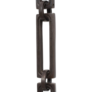 Chain BR29L-H Large Rectangle Hinge Chandelier Chain with Hinge Brass links and Round Joining links, Antique Brass