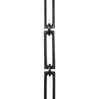 Chain BR29L-H Large Rectangle, Hinge Chandelier Chain with Rectangle Hinge Brass links and Round Joining links, Antique Brass