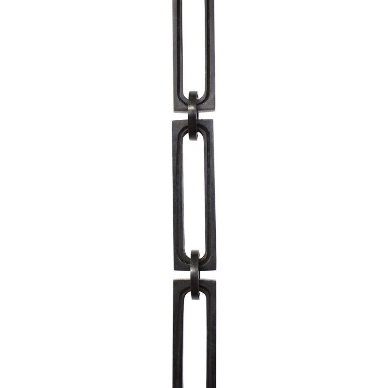 Chain BR29L-H Large Rectangle, Hinge Chandelier Chain with Rectangle Hinge Brass links and Round Joining links, Antique Brass
