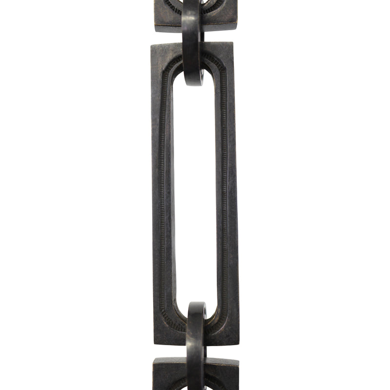 Chain BR29L-H Large Rectangle, Hinge Chandelier Chain with Rectangle Hinge Brass links and Round Joining links, Antique Brass
