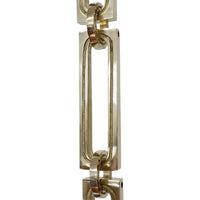 Chain BR29L-H Large Rectangle, Hinge Chandelier Chain with Rectangle Hinge Brass links and Round Joining links, Antique Brass