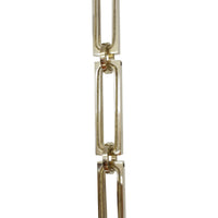 Chain BR29L-H Large Rectangle, Hinge Chandelier Chain with Rectangle Hinge Brass links and Round Joining links, Antique Brass