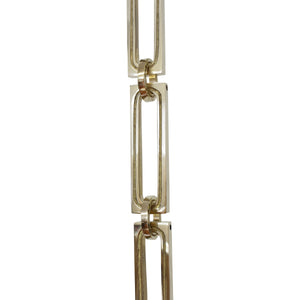 Chain BR29L-H Large Rectangle, Hinge Chandelier Chain with Rectangle Hinge Brass links and Round Joining links, Antique Brass