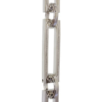 Chain BR29L-H Large Rectangle, Hinge Chandelier Chain with Rectangle Hinge Brass links and Round Joining links, Antique Brass