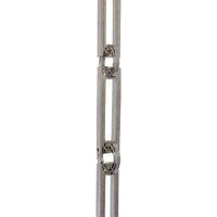 Chain BR29L-H Large Rectangle, Hinge Chandelier Chain with Rectangle Hinge Brass links and Round Joining links, Antique Brass
