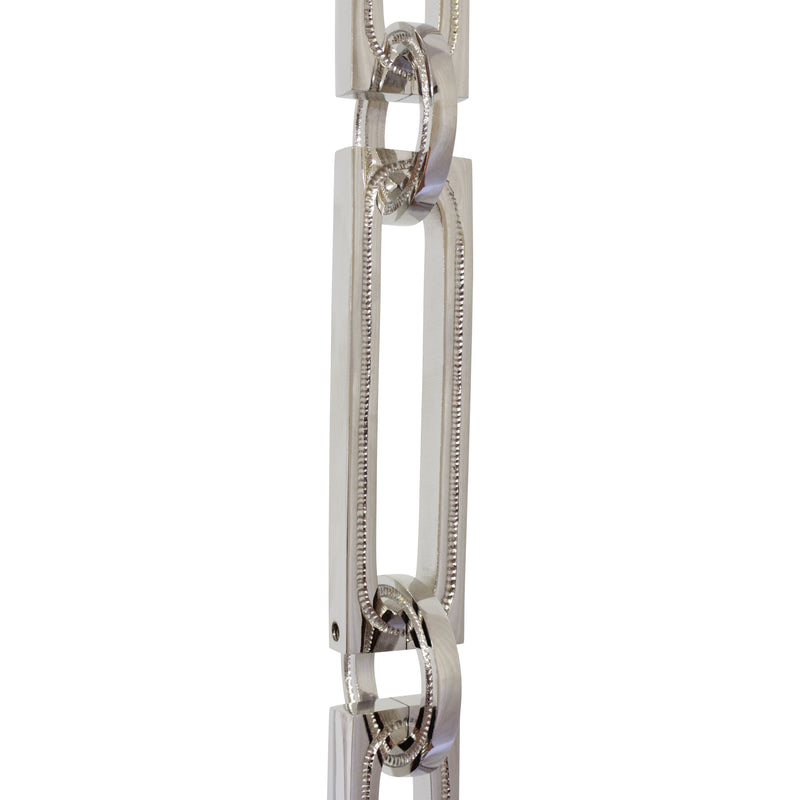 Chain BR29L-H Large Rectangle, Hinge Chandelier Chain with Rectangle Hinge Brass links and Round Joining links, Antique Brass