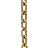 Chain BR30-U Loop, Hammered Chandelier Chain with Oval Unwelded Brass links, Antique Brass