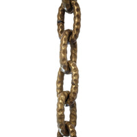 Chain BR30-U Loop, Hammered Chandelier Chain with Oval Unwelded Brass links, Antique Brass