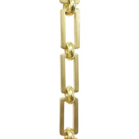 Chain BR31-H Rectangle Hinge Chandelier Chain with Hinge Brass links and Round Joining links, Antique Brass