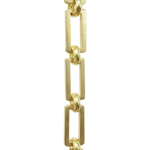 Chain BR31-H Rectangle Hinge Chandelier Chain with Hinge Brass links and Round Joining links, Antique Brass