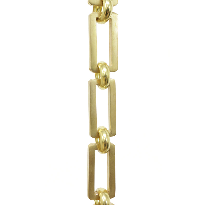 Chain BR31-H Rectangle Hinge Chandelier Chain with Hinge Brass links and Round Joining links, Antique Brass