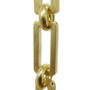 Chain BR31-H Rectangle Hinge Chandelier Chain with Hinge Brass links and Round Joining links, Antique Brass
