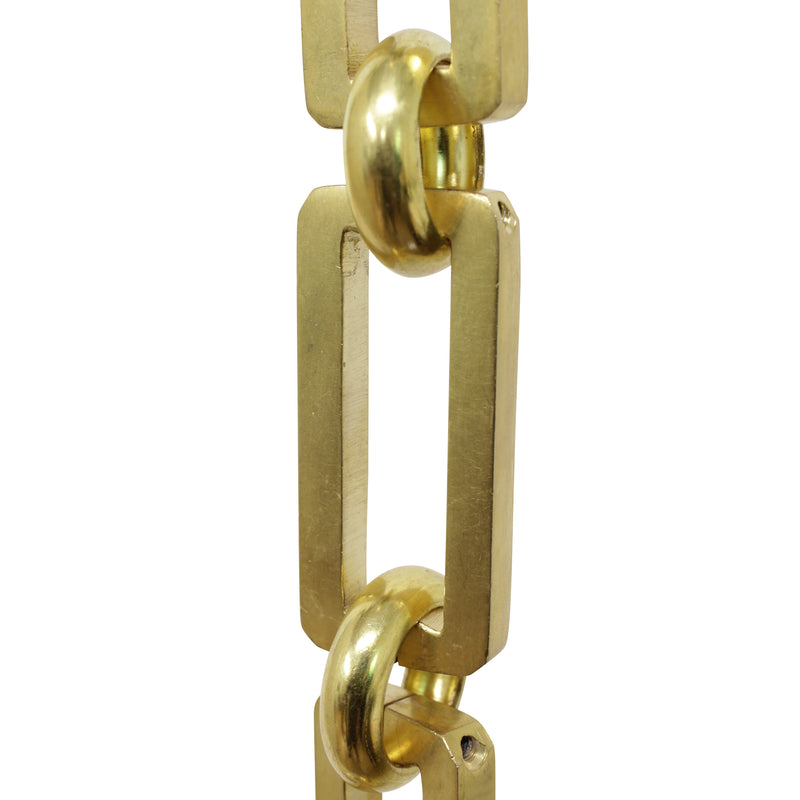 Chain BR31-H Rectangle Hinge Chandelier Chain with Hinge Brass links and Round Joining links, Antique Brass
