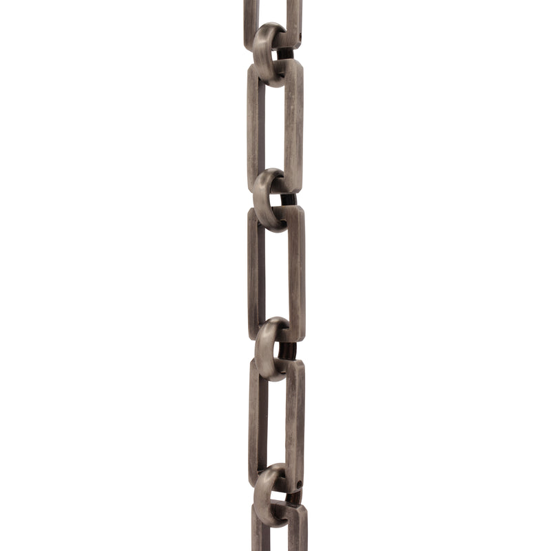 Chain BR31-H Rectangle Hinge Chandelier Chain with Hinge Brass links and Round Joining links, Antique Brass