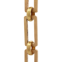 Chain BR31-H Rectangle Hinge Chandelier Chain with Hinge Brass links and Round Joining links, Antique Brass