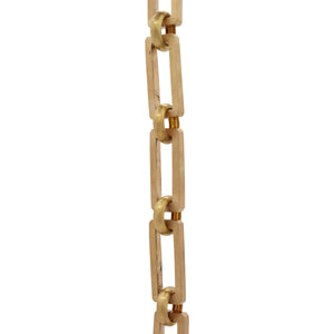Chain BR31-H Rectangle Hinge Chandelier Chain with Hinge Brass links and Round Joining links, Antique Brass