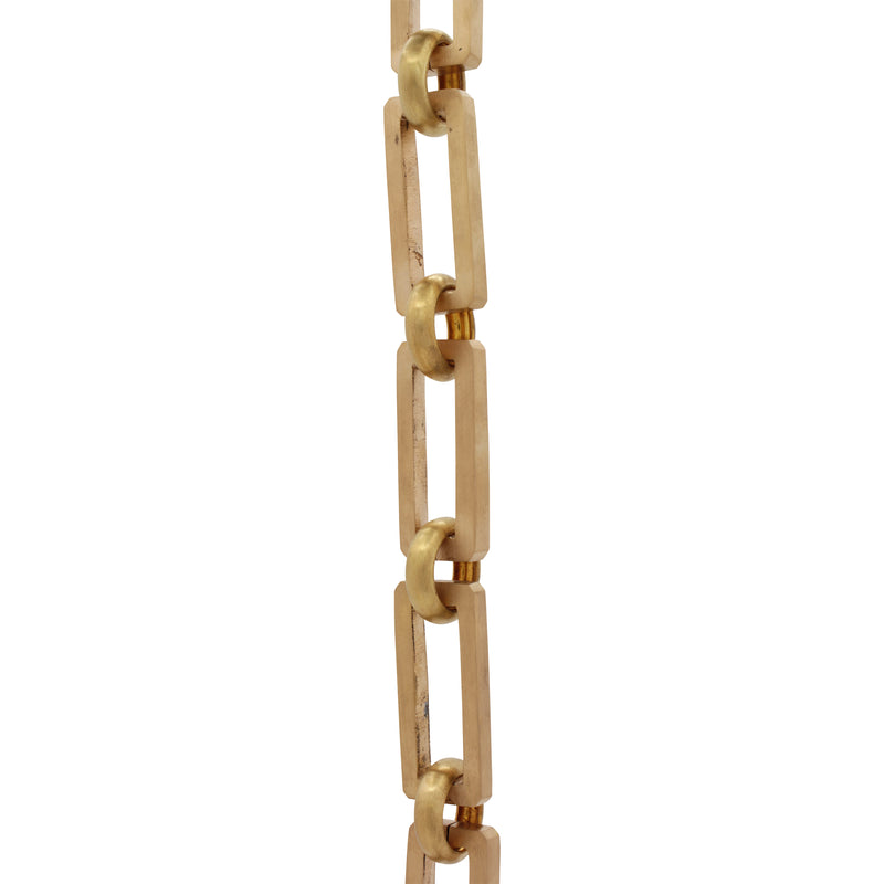 Chain BR31-H Rectangle Hinge Chandelier Chain with Hinge Brass links and Round Joining links, Antique Brass