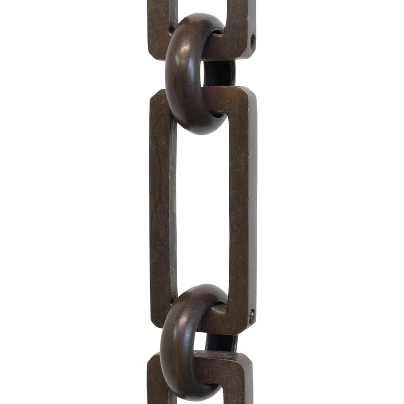 Chain BR31-H Rectangle Hinge Chandelier Chain with Hinge Brass links and Round Joining links, Antique Brass